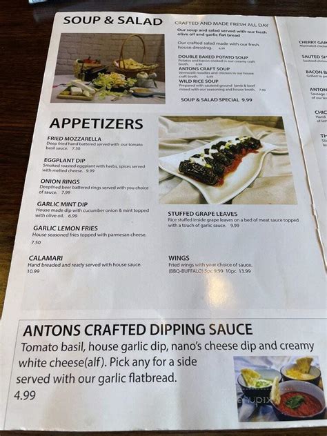 Crafting Culinary Perfection: Explore Anton's Kitchen Menu