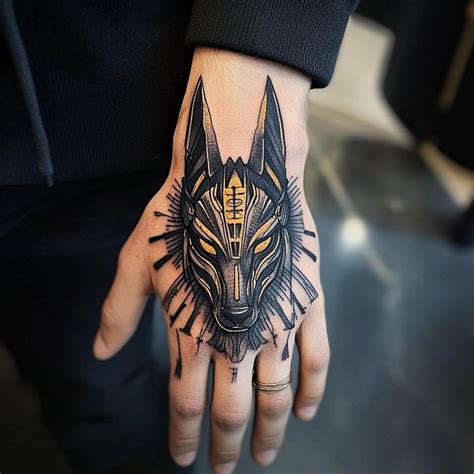 Anubis Hand Tattoo