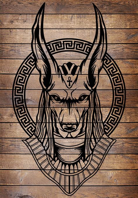 Anubis Tattoo Stencil