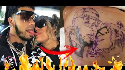 Anuel Back Tattoo