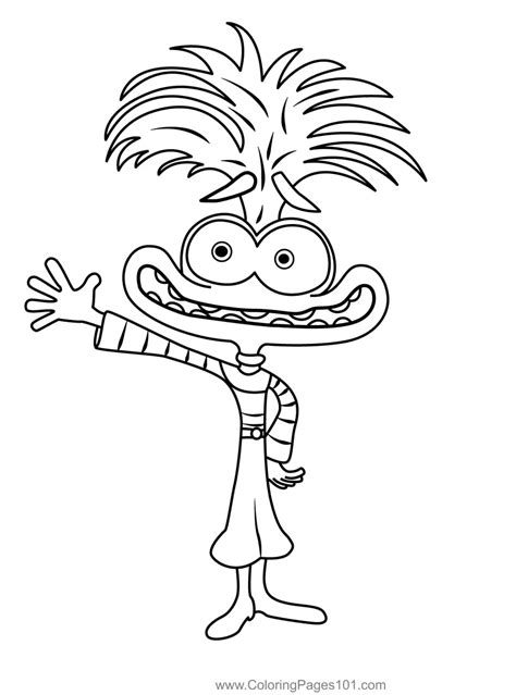 Anxiety Inside Out 2 Coloring Page