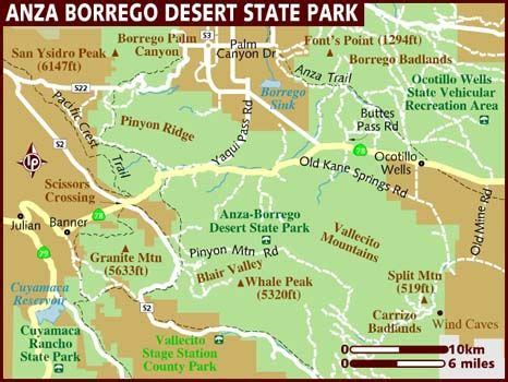 Anza Borrego Desert State Park Map Maps Catalog Online