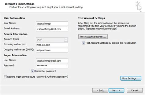 AOL Mail Account to Outlook 2013 Using IMAP