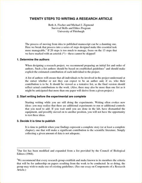 Apa Format Research Proposal Template