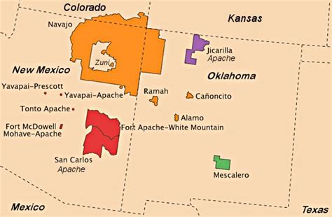 Apache Tribe Map