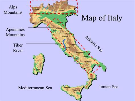 Apennine Mountains Location On Map