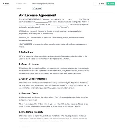 Api License Agreement Template