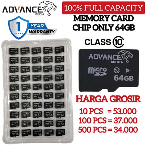 Aplikasi Kartu Memori MicroSD MMC Advance Original TF Class10