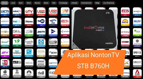Aplikasi TV pada STB B760H