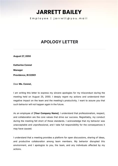 Apology Letter to Teacher template Templates at