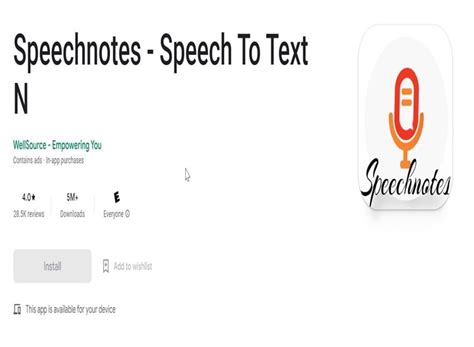App Bonus: SpeechNote