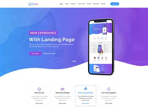 App Landing Page Template Free