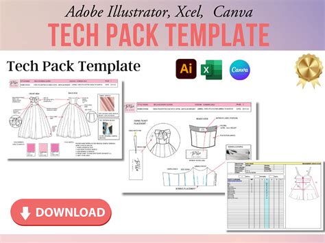 Apparel Tech Pack Templates Free Download
