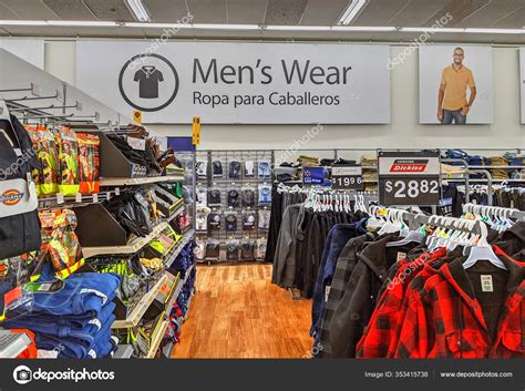Apparel section at Walmart