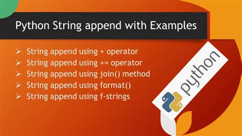 Append To String Python