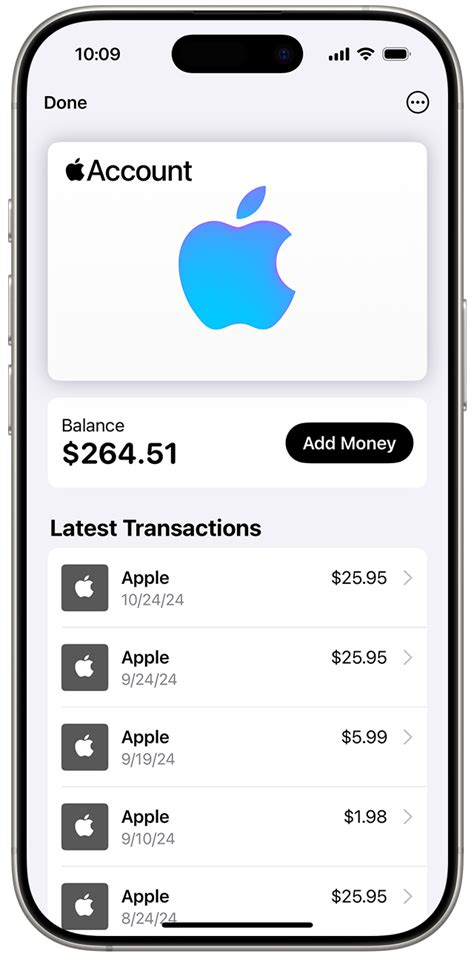 Apple Account Transactions