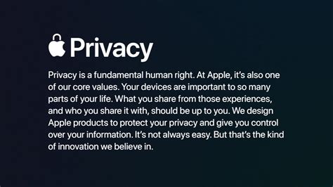 Apple And Privacy Policy