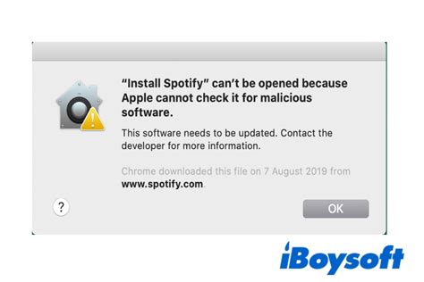 Apple Cannot Check It For Malicious Software