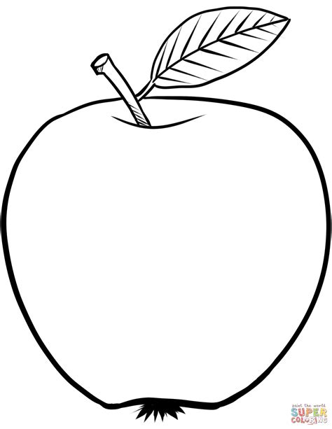 Apple Coloring Page Printable
