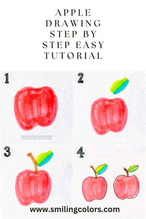 Apple Drawing Easy Step by Step