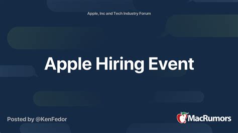 Apple Hiring Event