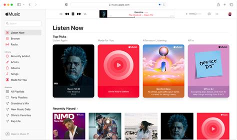 Apple Music interface
