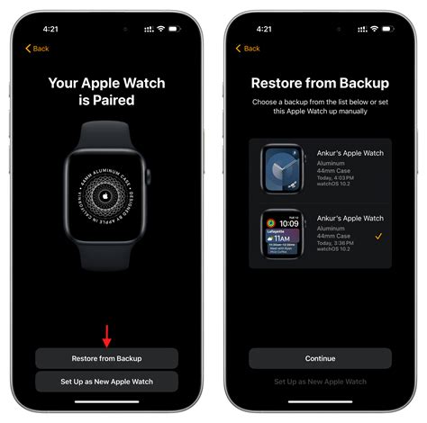 Apple Watch iCloud backup