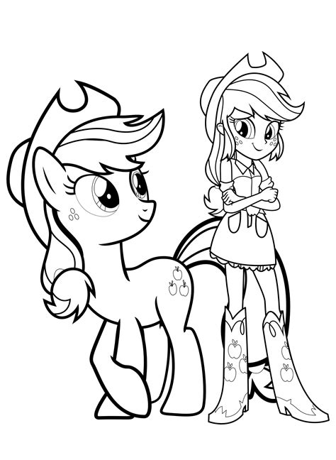 Applejack Coloring Page