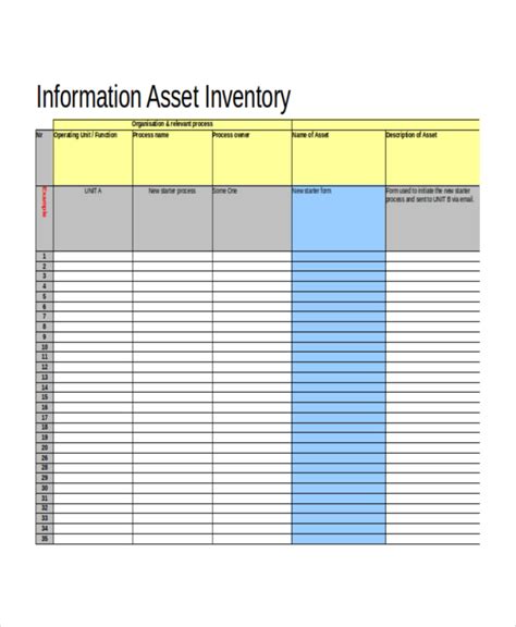 Application Inventory Template download in Excel Download Free Office