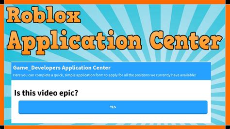 Application Center - Roblox