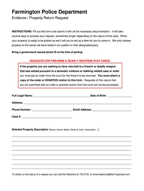 Reclaim Your Assets: File an Application for Police Property Return