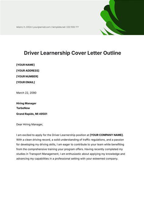 Application Letter Learnership