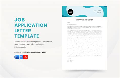 Application Letter Template Docx