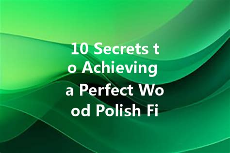 Application Secrets: Achieving the Perfect Matrix Finish