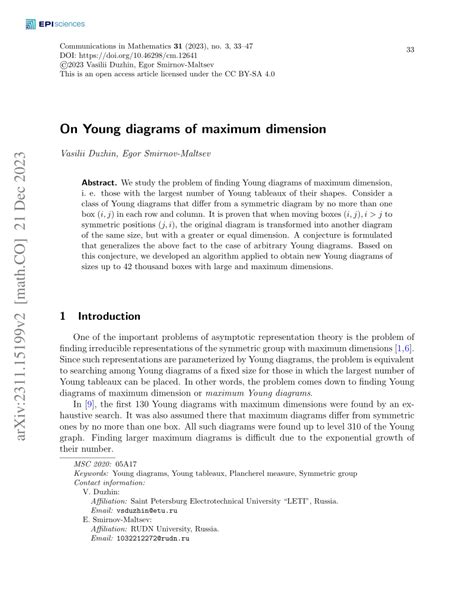 Application Techniques for Maximum Dimension