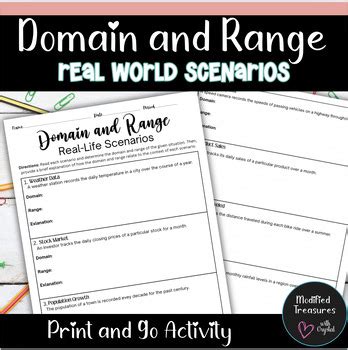 Applications of Domain and Range in Real-World Scenarios