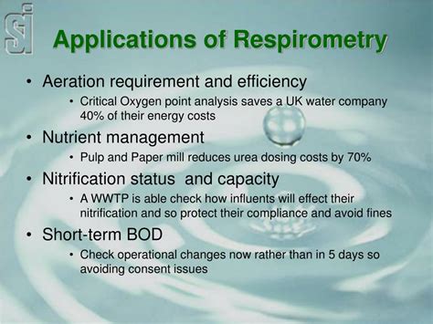 Applications of respirometry