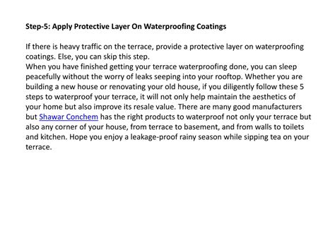 Apply A Protective Layer