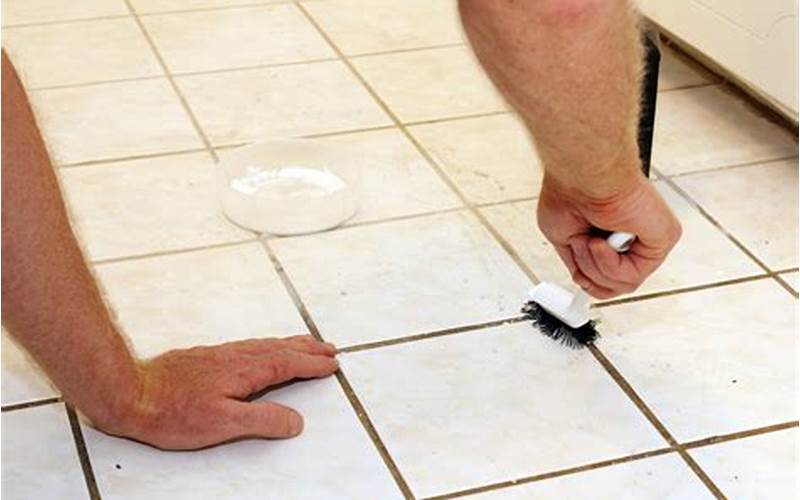 Applying Grout Cleaner