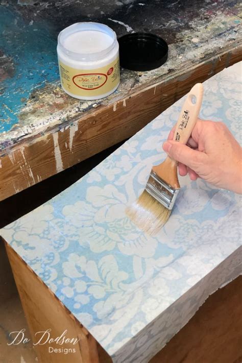 Applying Base Coat for Decoupage