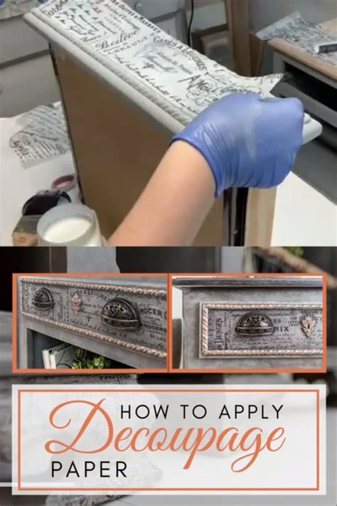 Applying the Decoupage Paper