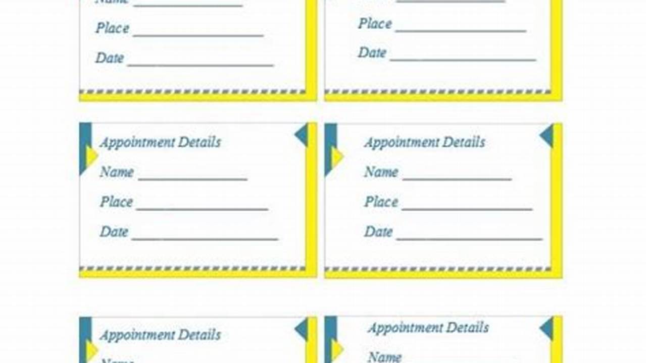 Uncover the Secrets of Appointment Card Templates: Transform Your Scheduling