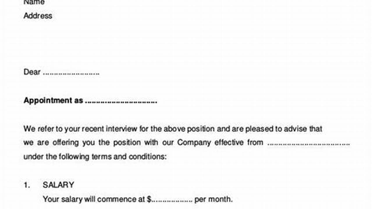 How to Craft an Impeccable Appointment Letter Template for Seamless Hiring