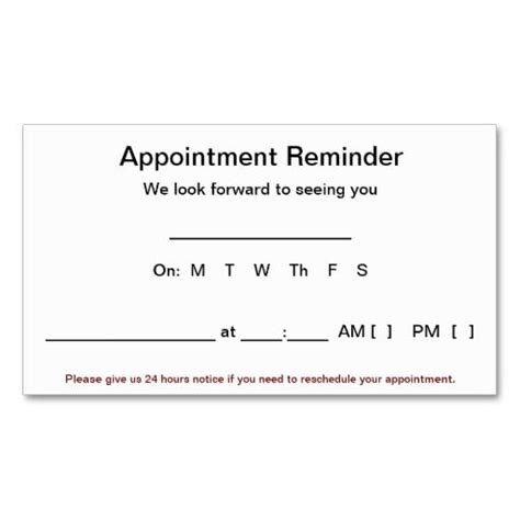 40+ Appointment Cards Templates & Appointment Reminders