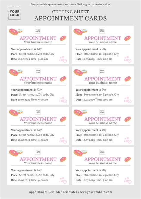 Appointment Cards Printable