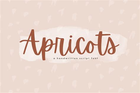 Apricots - Handwritten Script Font