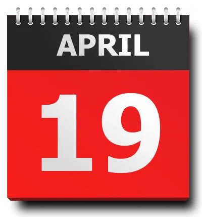 April 19 Calendar