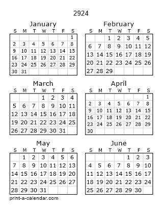 April 2924 Calendar