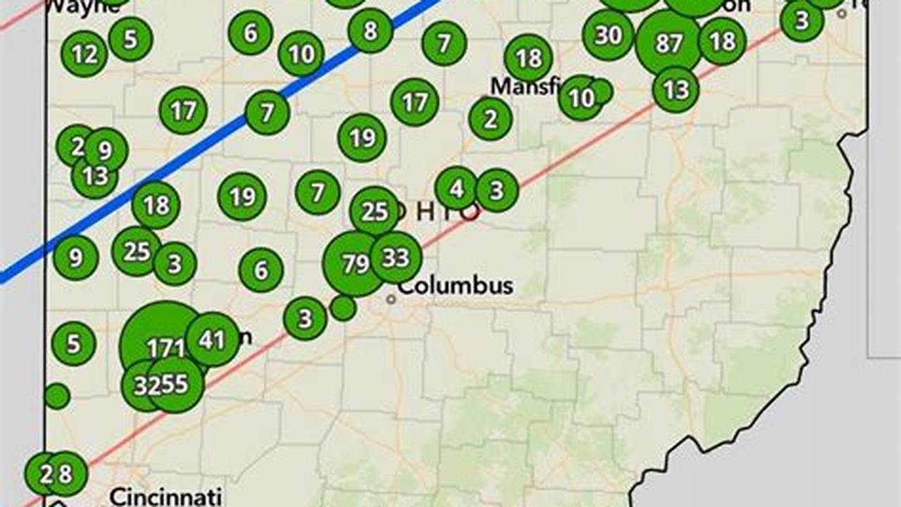 April 8 2024 Eclipse Time Ohio Map 2024