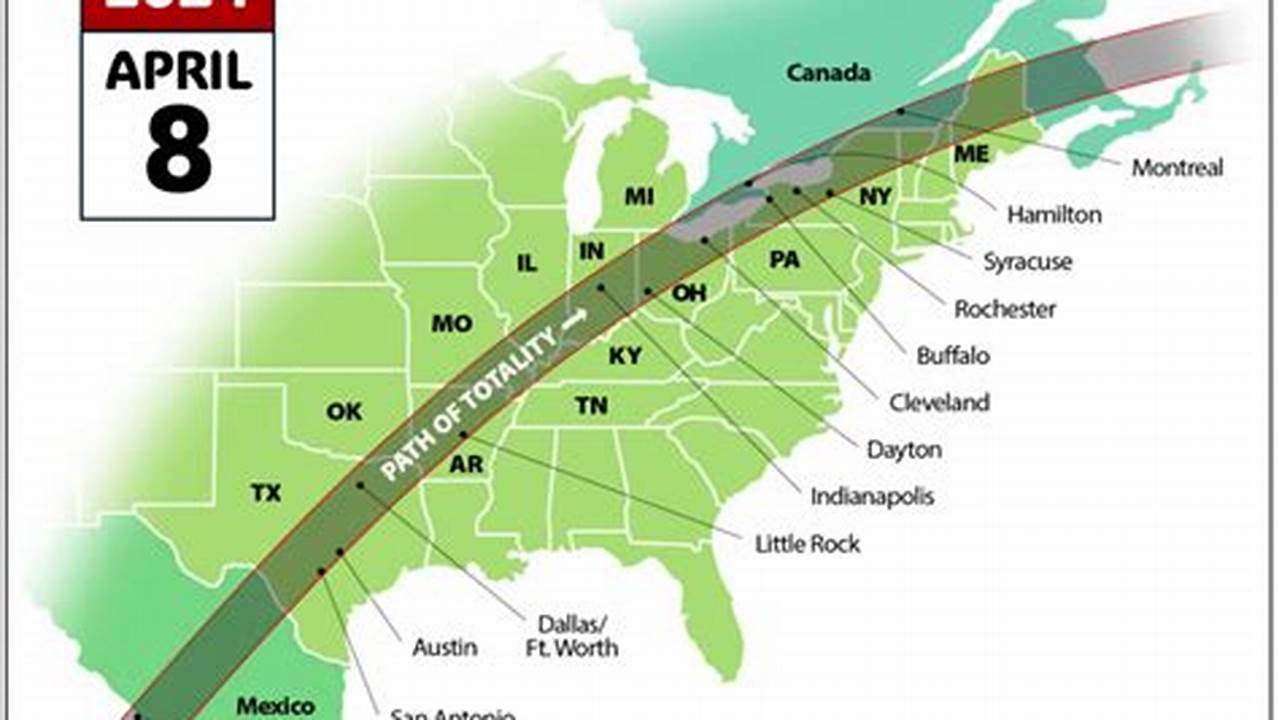 April 8th 2024 Eclipse Path What Time Pst